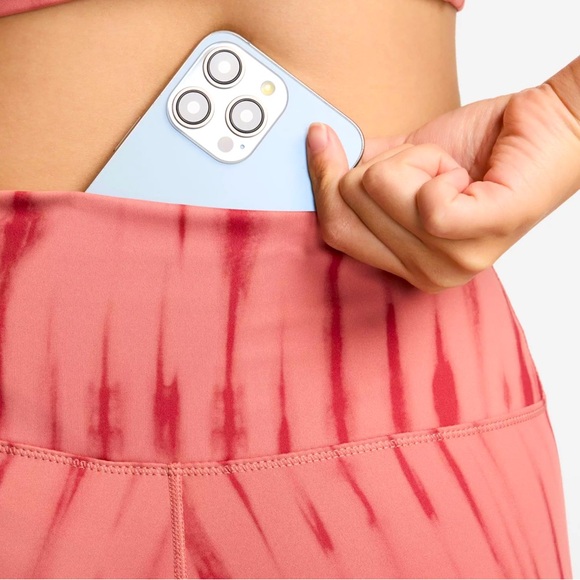 NWT Nike Women's One High-Waisted 7/8 Printed Leggings Size Large Pink/Magenta - Picture 6 of 10